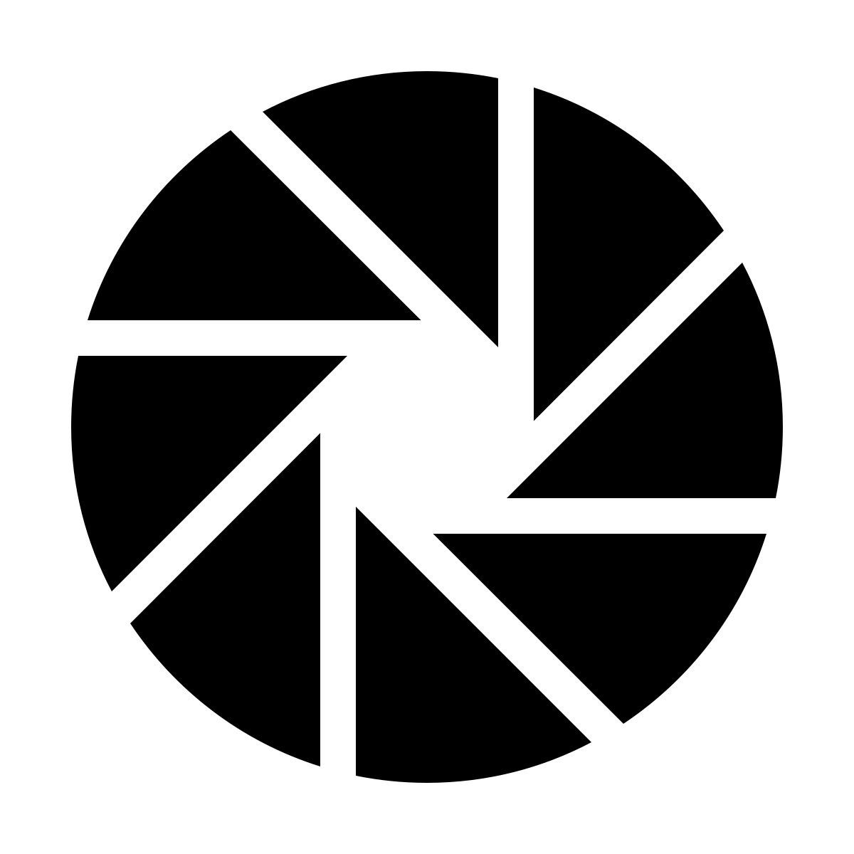 forma thin filled sharp style aperture icon