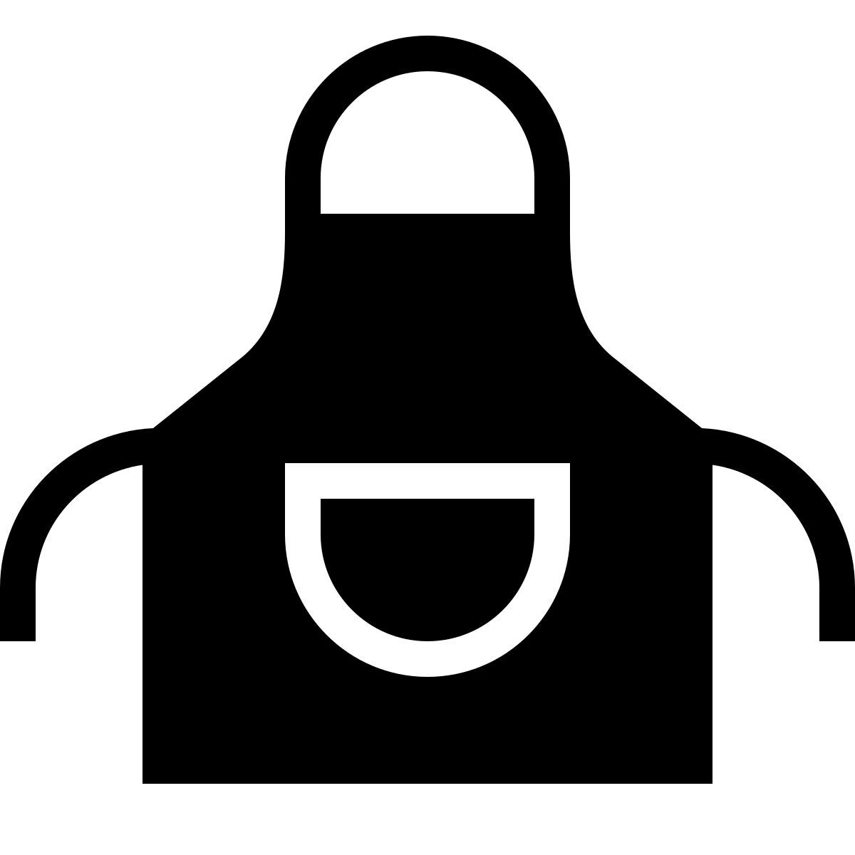 forma thin filled sharp style grembiule icon