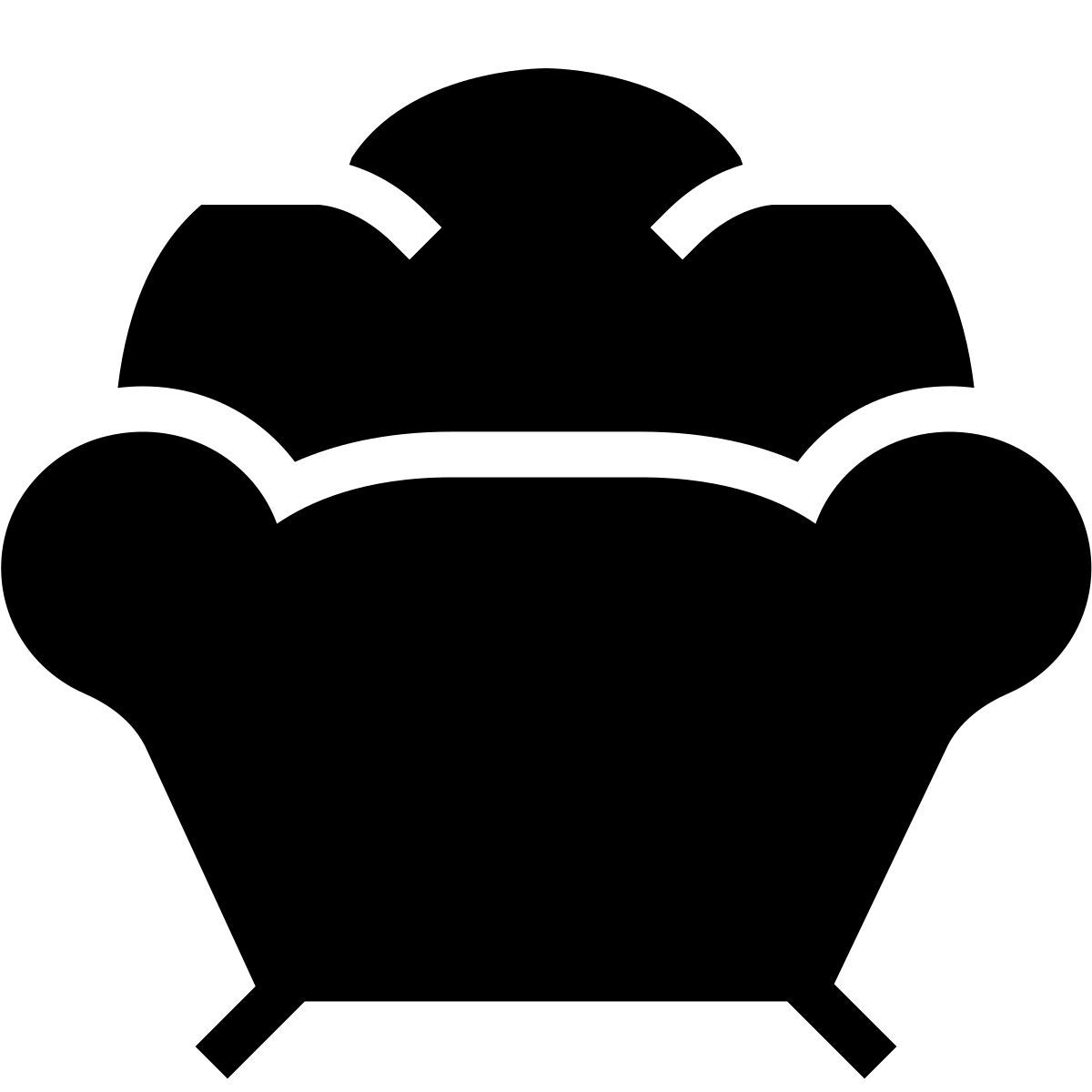 forma thin filled sharp style armchair icon