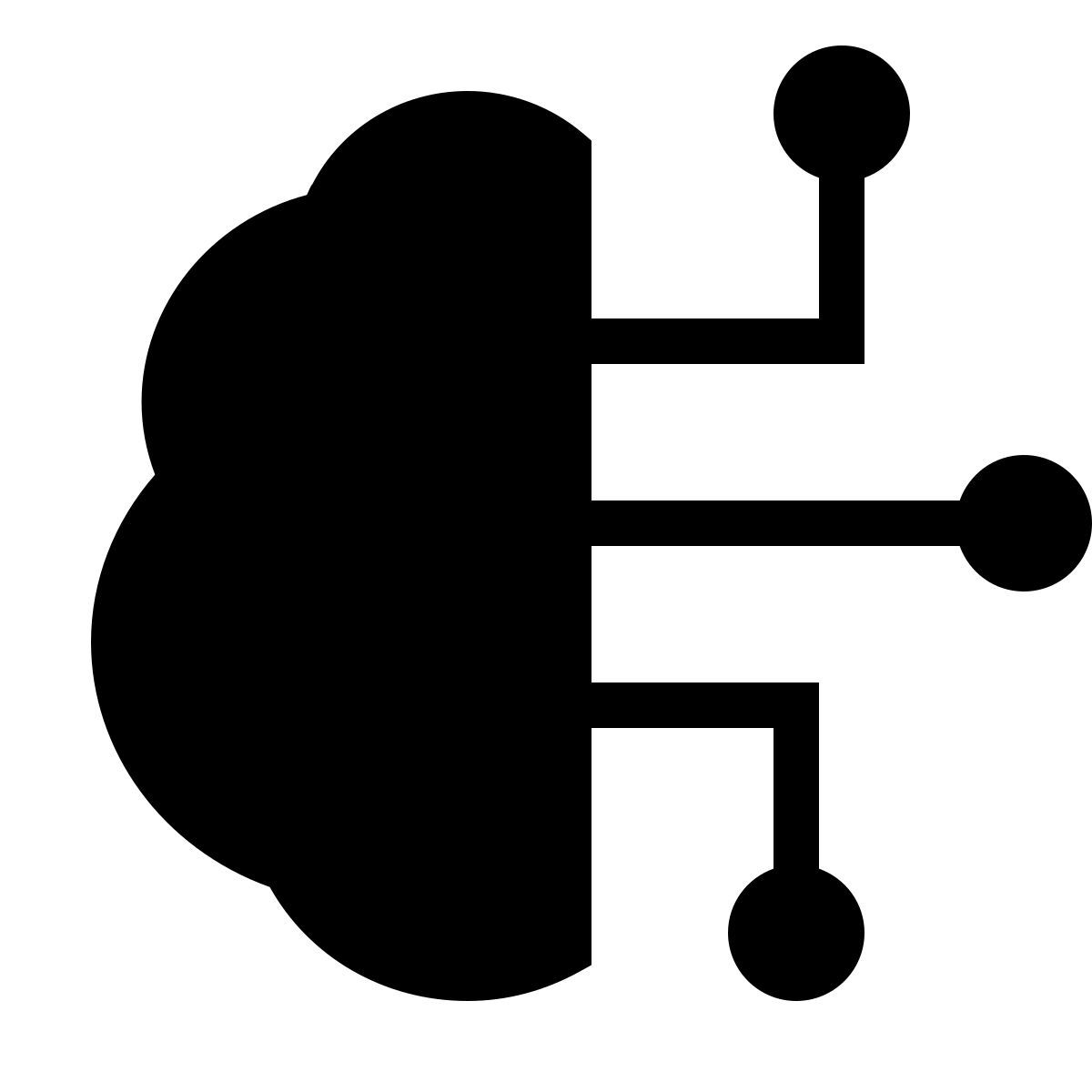 forma thin filled sharp style intelligence artificielle icon