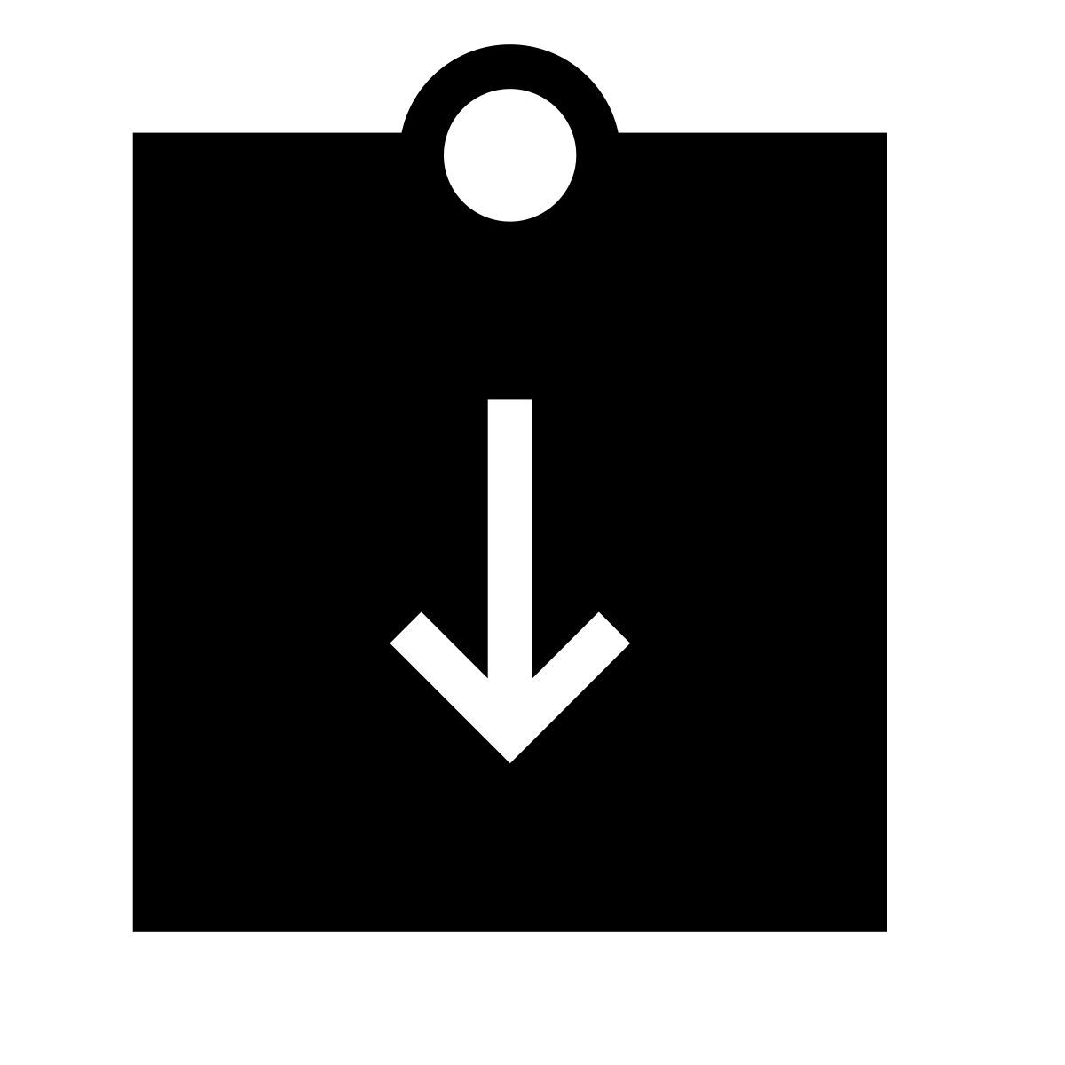 forma thin filled sharp style note taking icon
