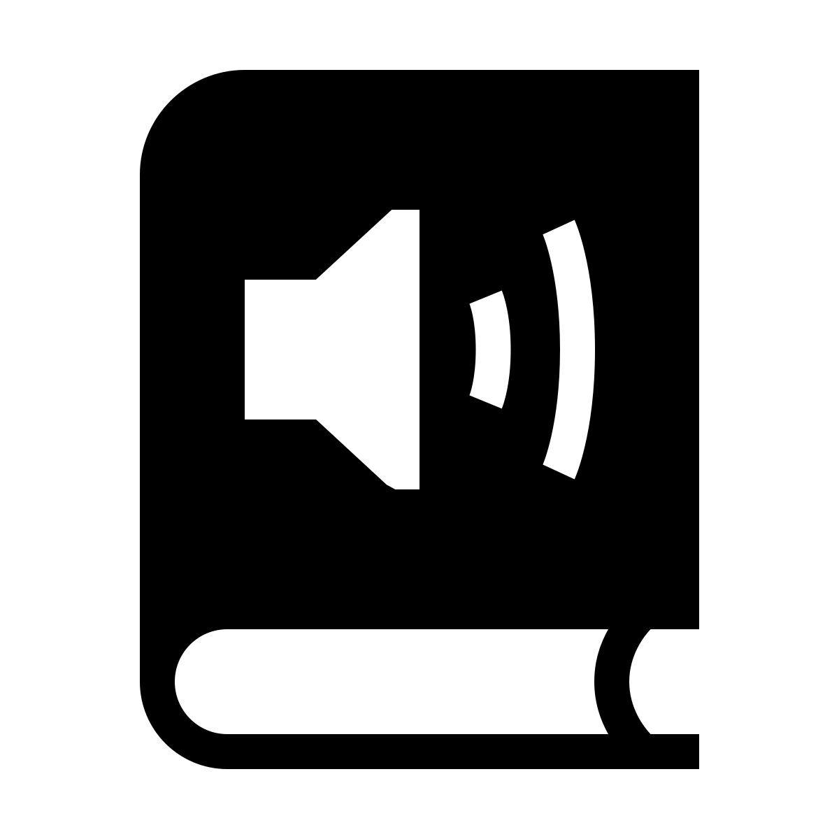 forma thin filled sharp style 오디오 북 icon