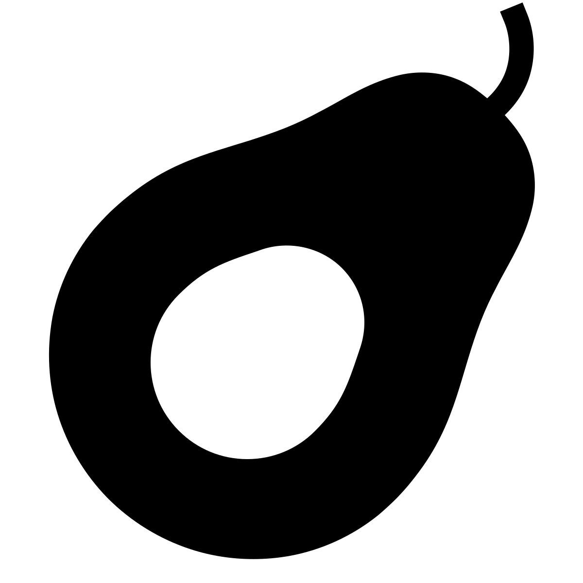 forma thin filled sharp style avocado icon