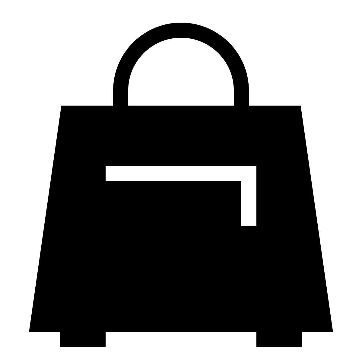 forma thin filled sharp style handbag icon