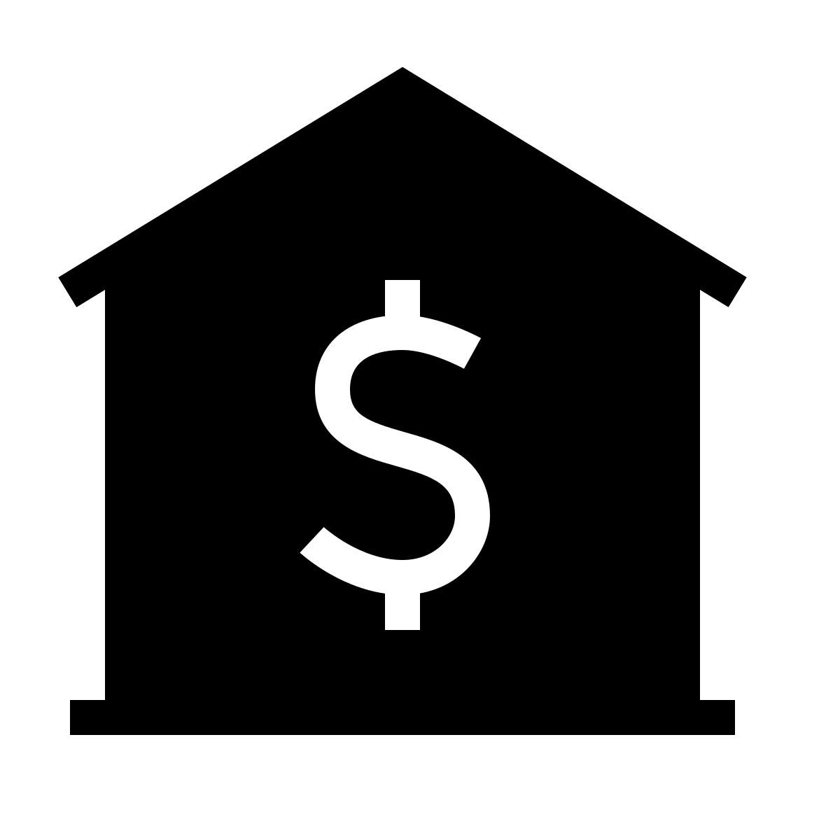 forma thin filled sharp style bâtiment de banque icon