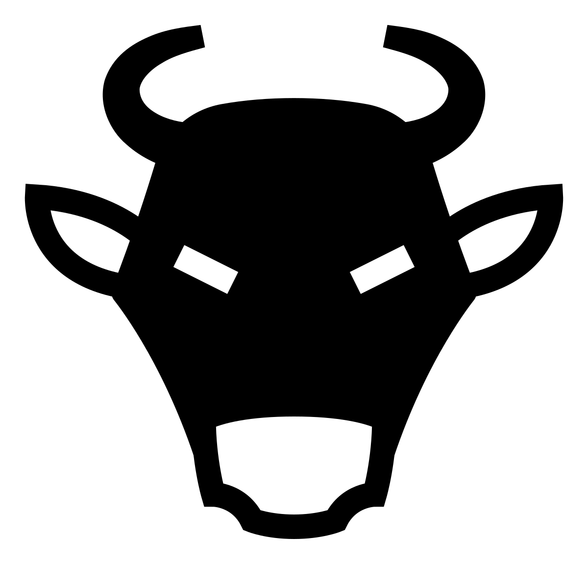 forma thin filled sharp style bull icon