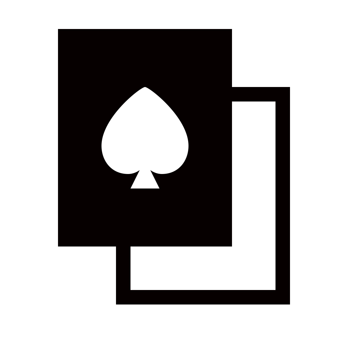 forma thin filled sharp style cards icon