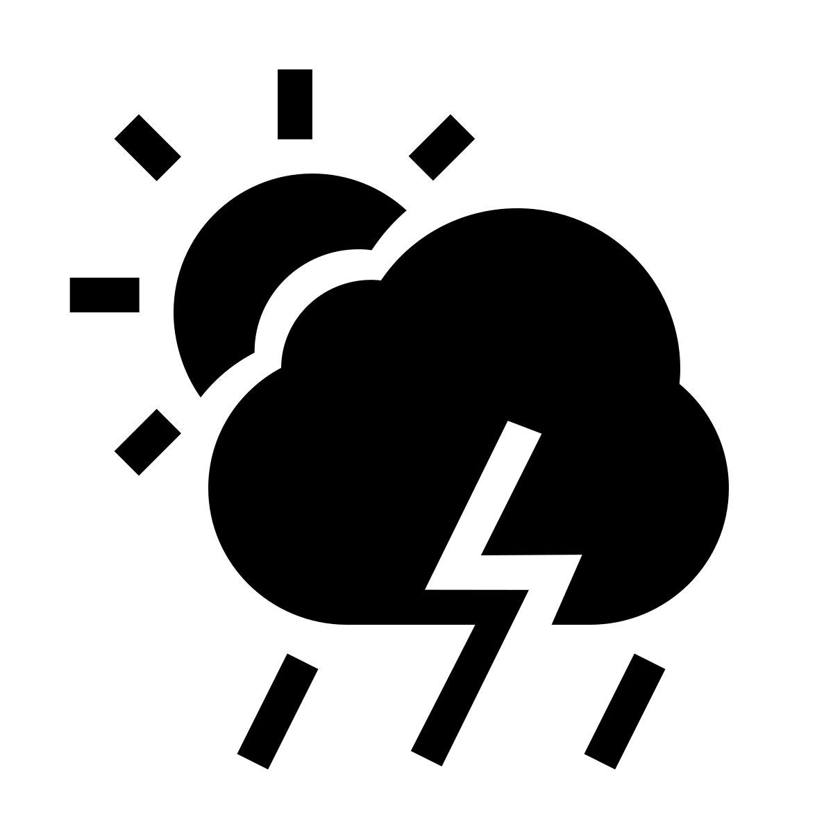 forma thin filled sharp style possibilità di pioggia icon