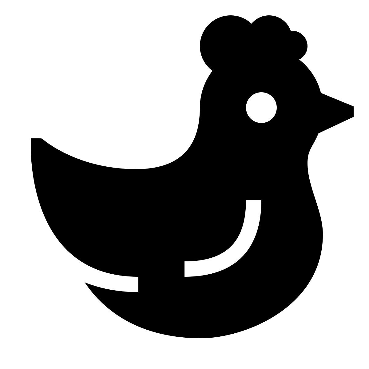 forma thin filled sharp style 鸡 icon
