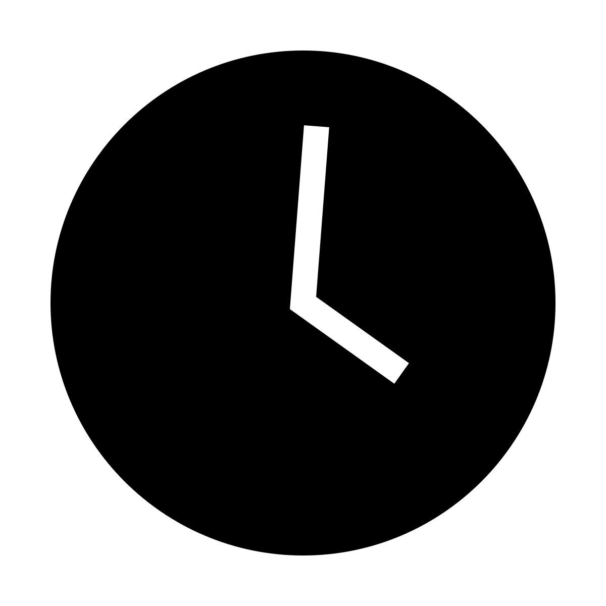 forma thin filled sharp style 时钟 icon