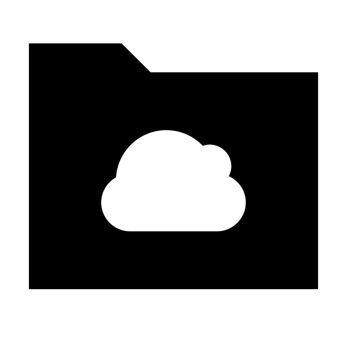 forma thin filled sharp style cloud folder icon