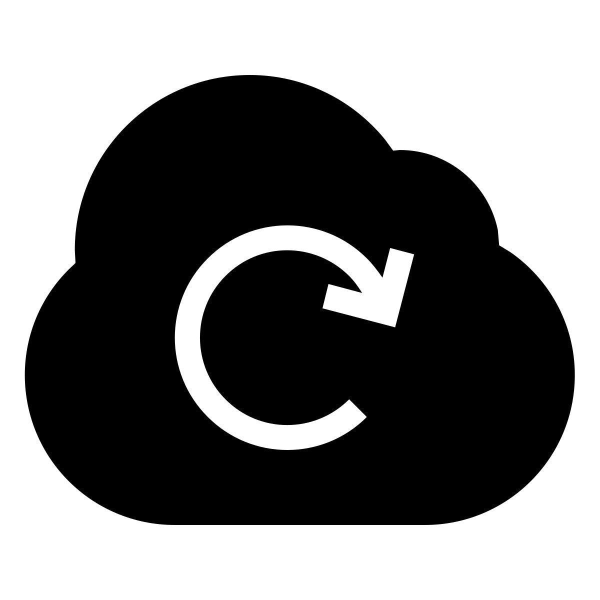 forma thin filled sharp style 클라우드 새로 고침 icon