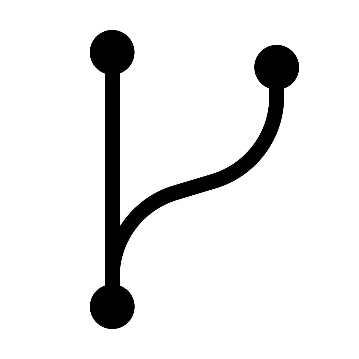 forma thin filled sharp style code fork icon