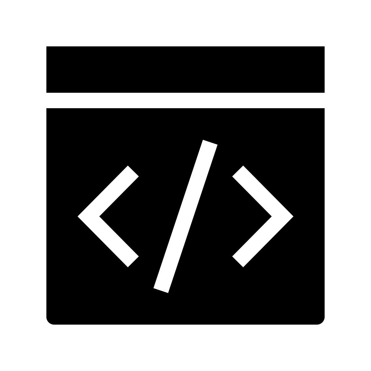 forma thin filled sharp style code icon