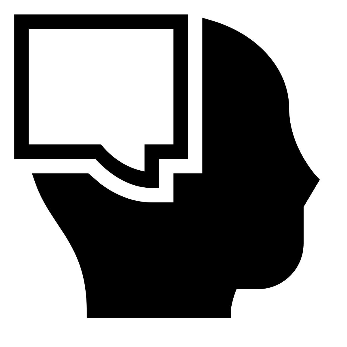 forma thin filled sharp style communication skill icon