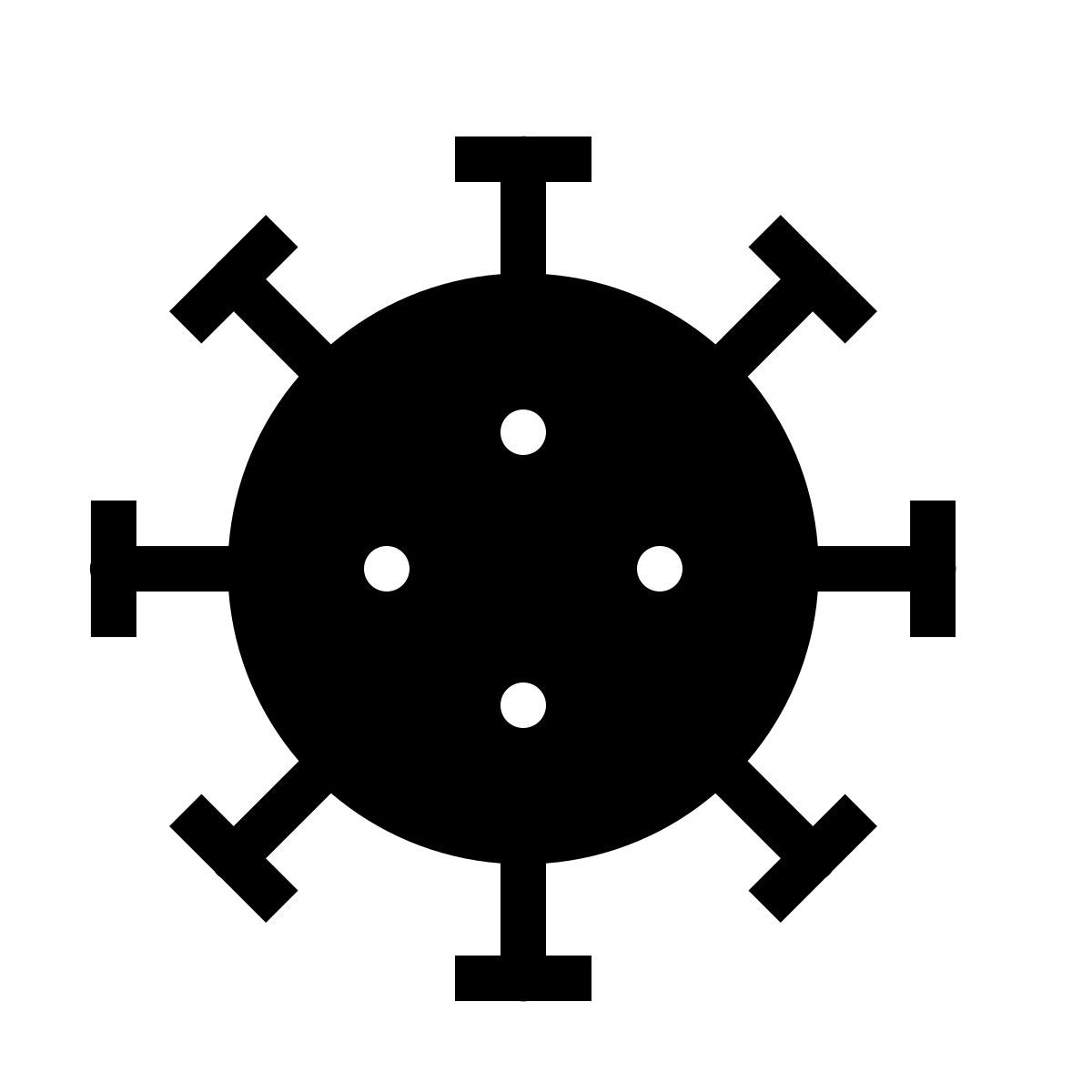 forma thin filled sharp style corona icon