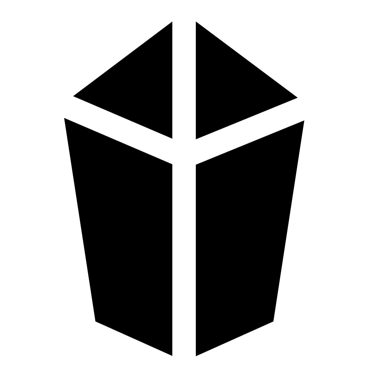 forma thin filled sharp style crystal icon