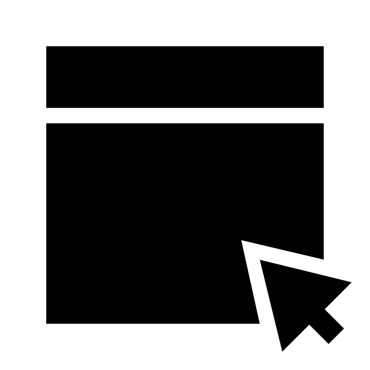 forma thin filled sharp style cursor en la ventana icon