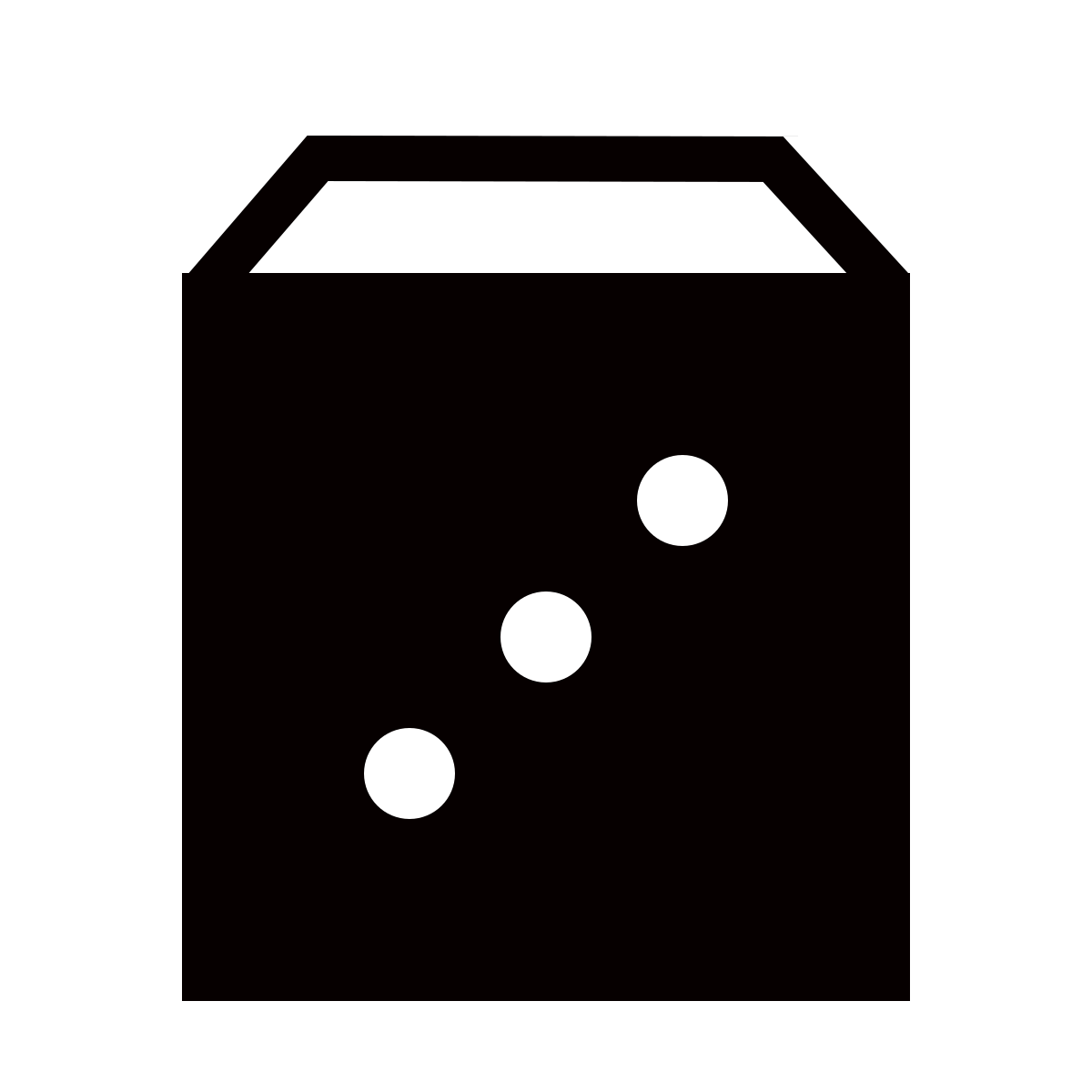 forma thin filled sharp style dice icon