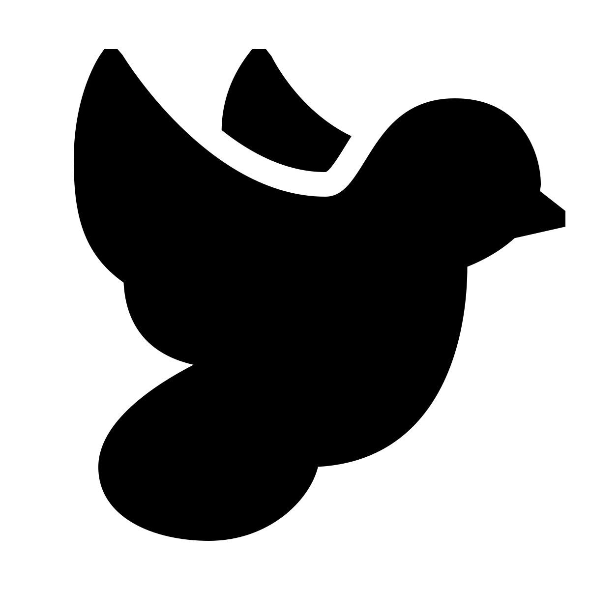 forma thin filled sharp style 비둘기 icon