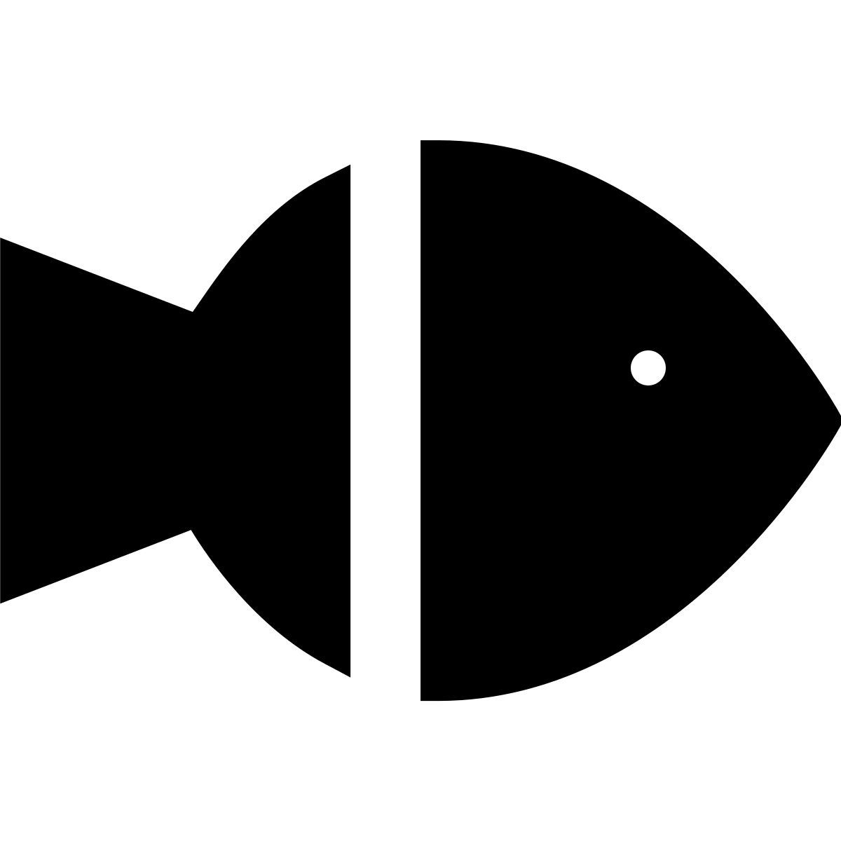 forma thin filled sharp style dressed fish icon