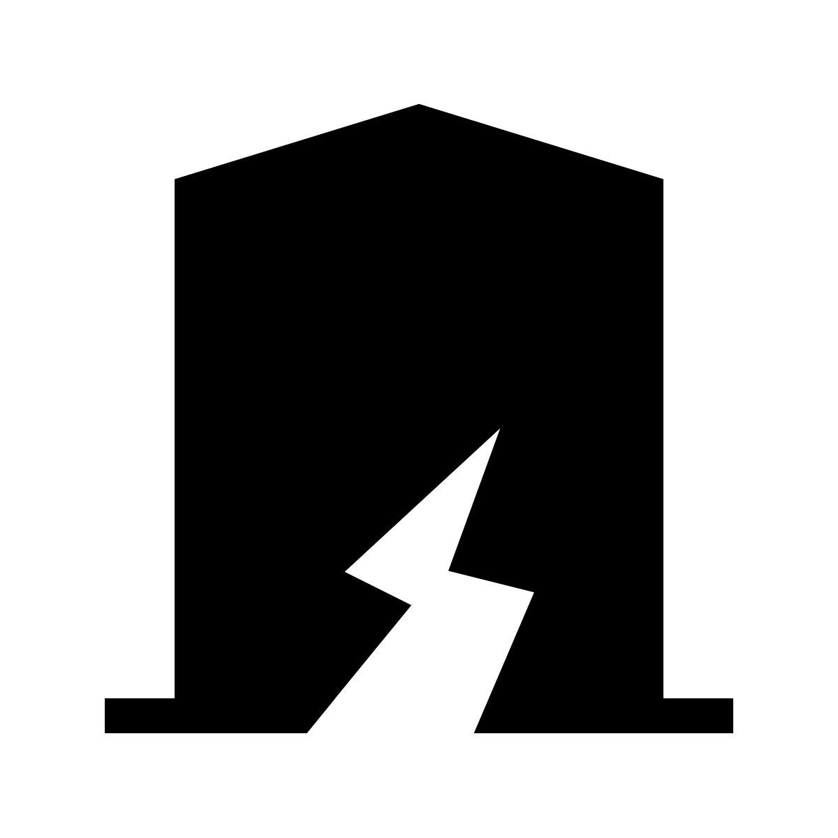 forma thin filled sharp style earthquakes icon