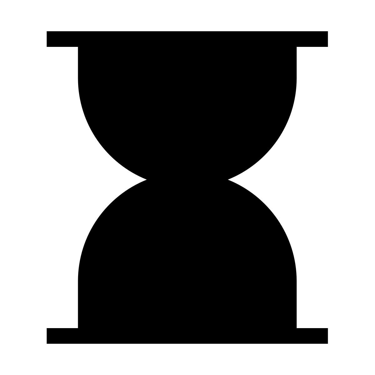 forma thin filled sharp style 空沙漏 icon