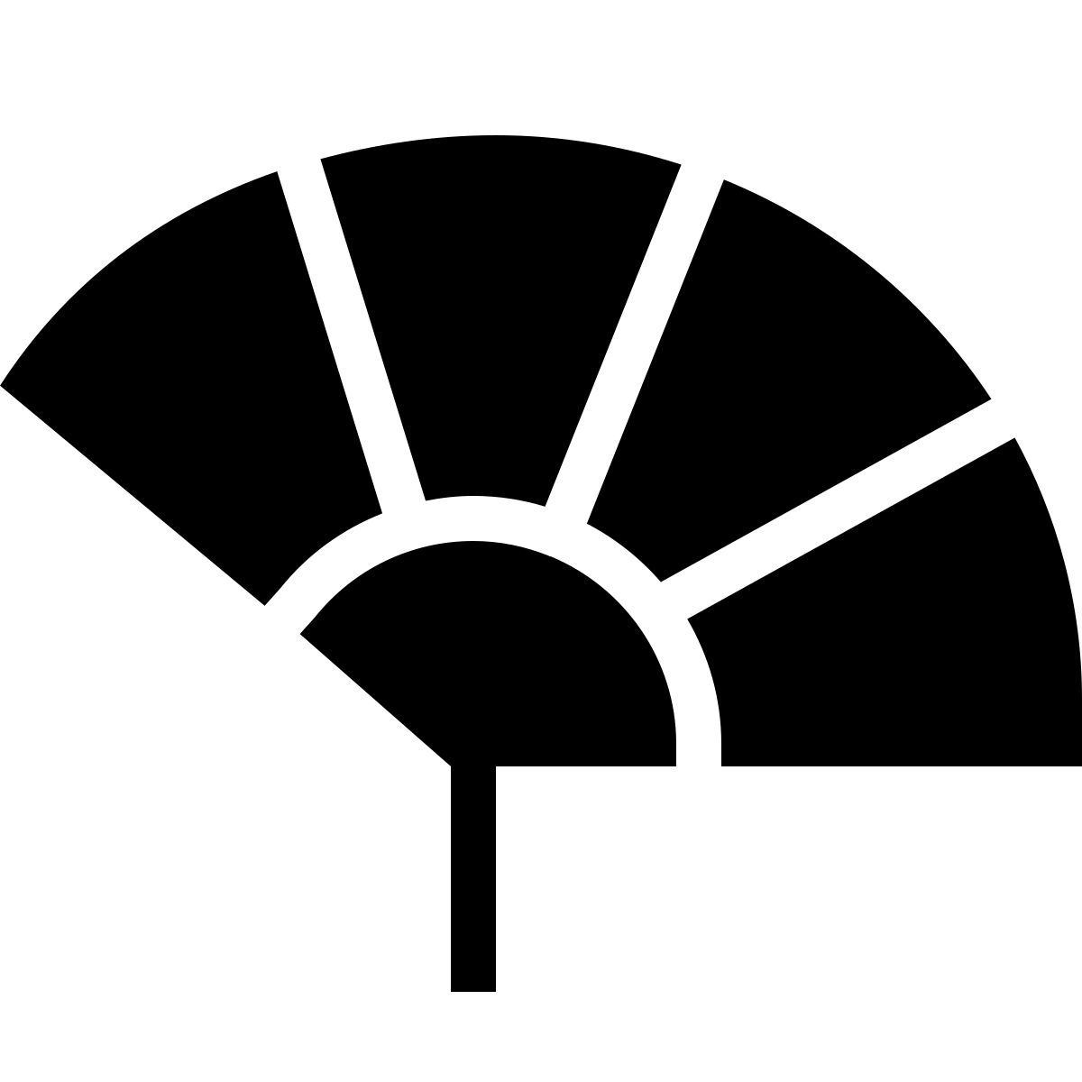 forma thin filled sharp style eventail icon