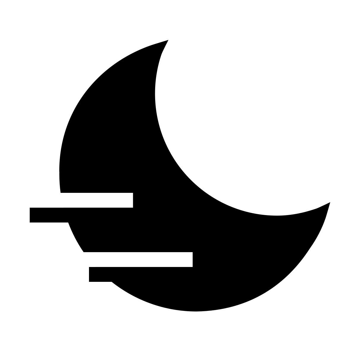 forma thin filled sharp style 안개 밤 icon