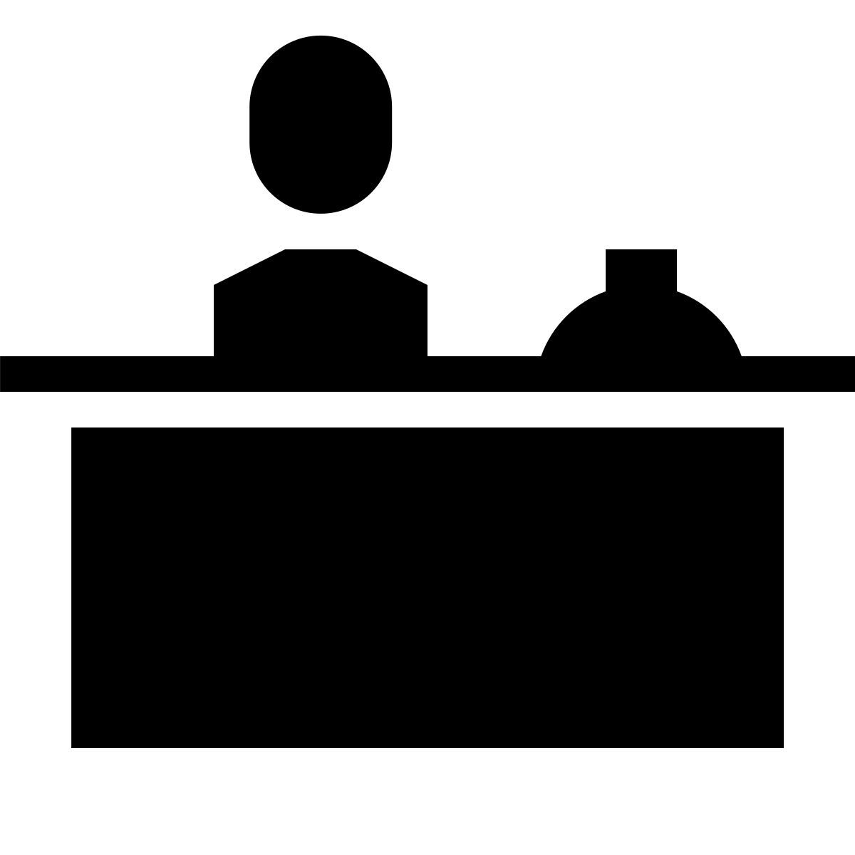 forma thin filled sharp style front desk icon