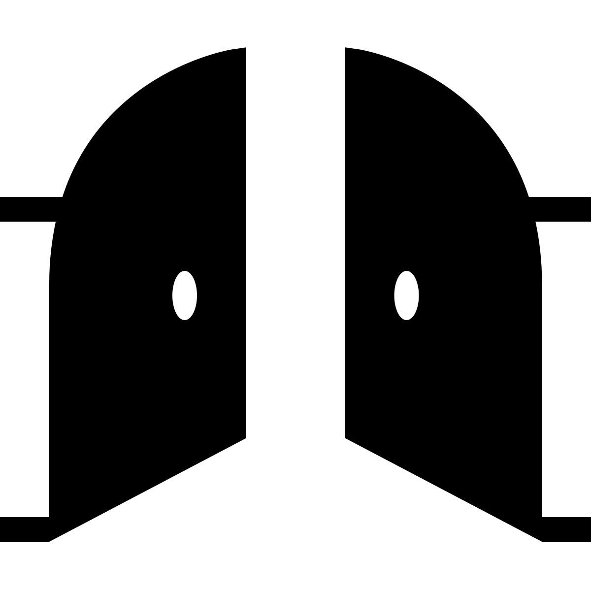 forma thin filled sharp style porte de devant ouverte icon