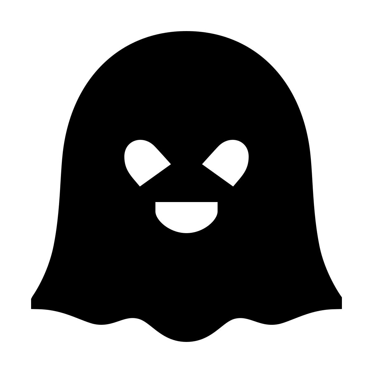 forma thin filled sharp style ghost icon