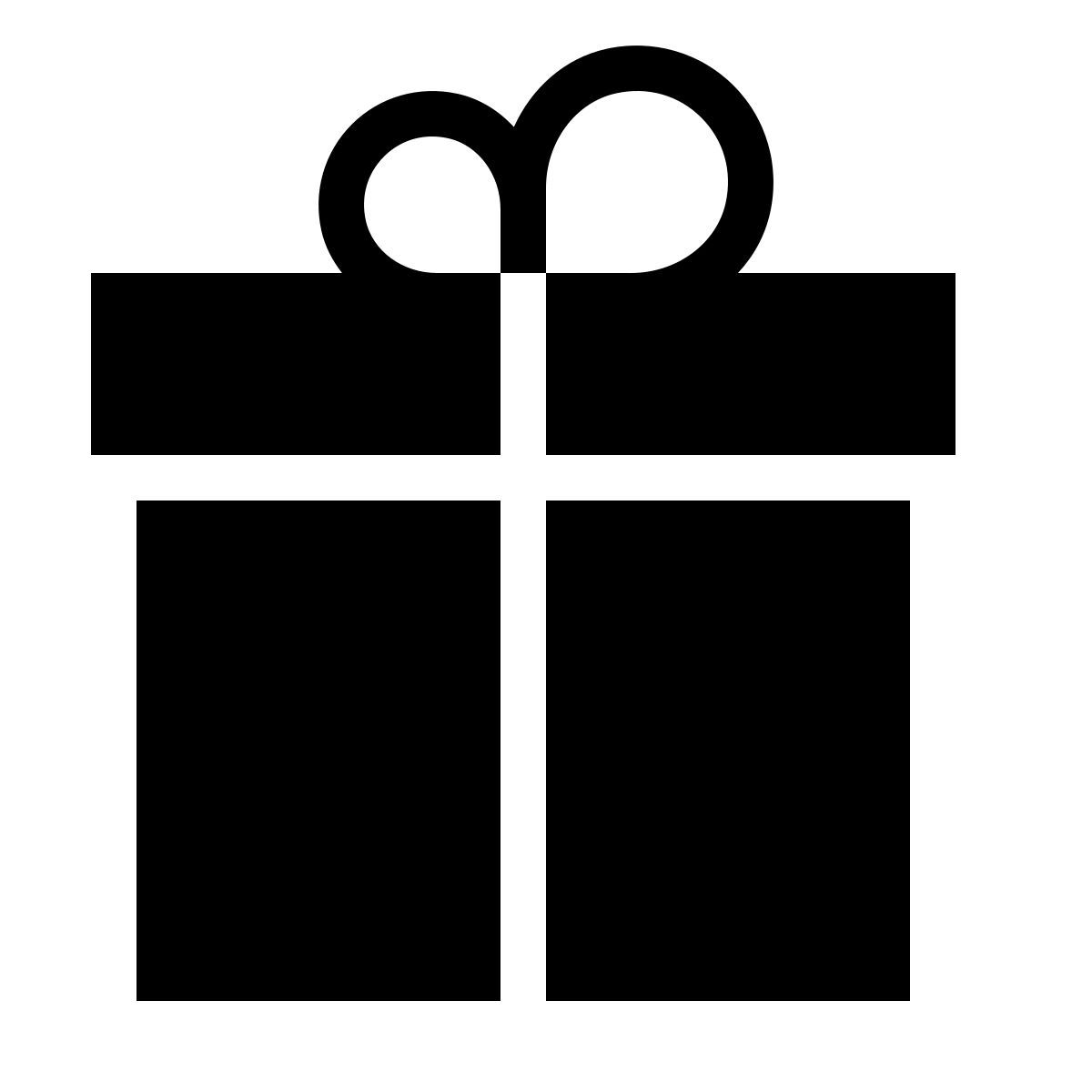 forma thin filled sharp style gift icon