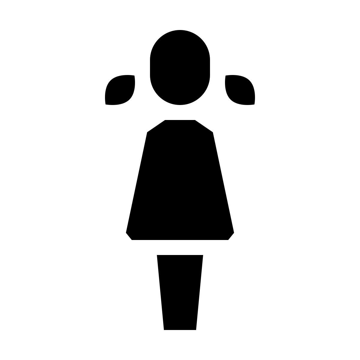 forma thin filled sharp style niña icon