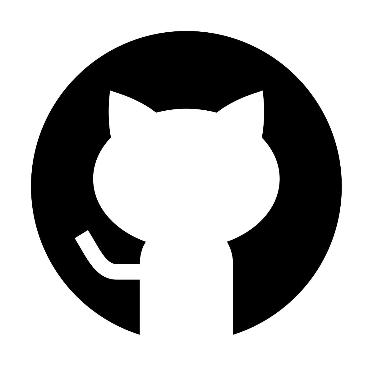 forma thin filled sharp style github icon