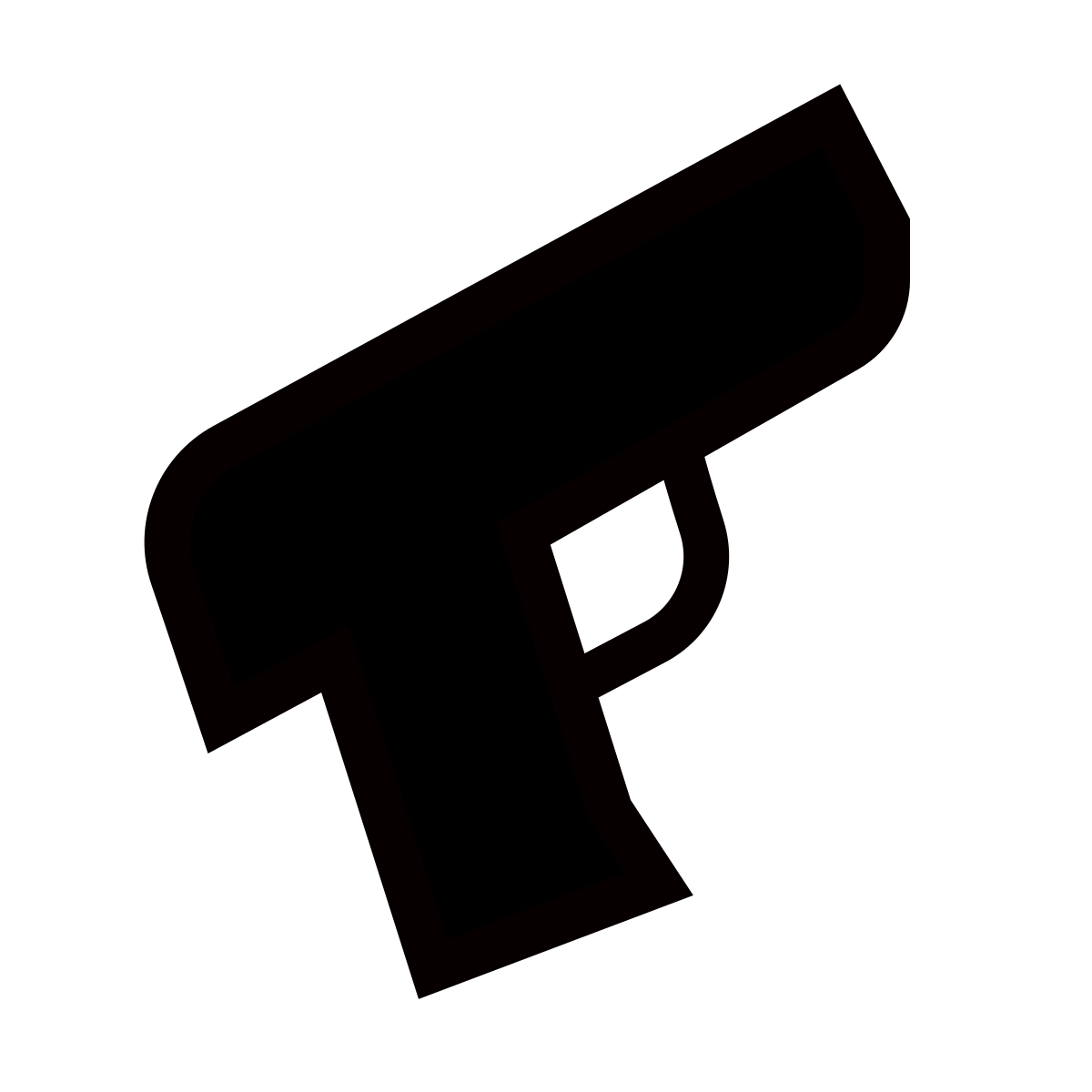 forma thin filled sharp style gun icon