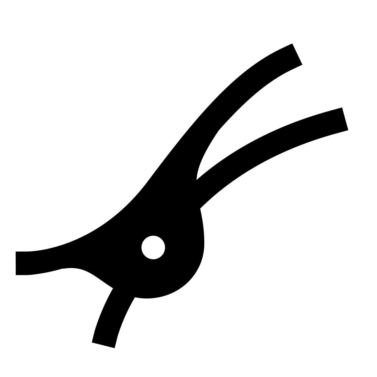 forma thin filled sharp style clip para el cabello icon