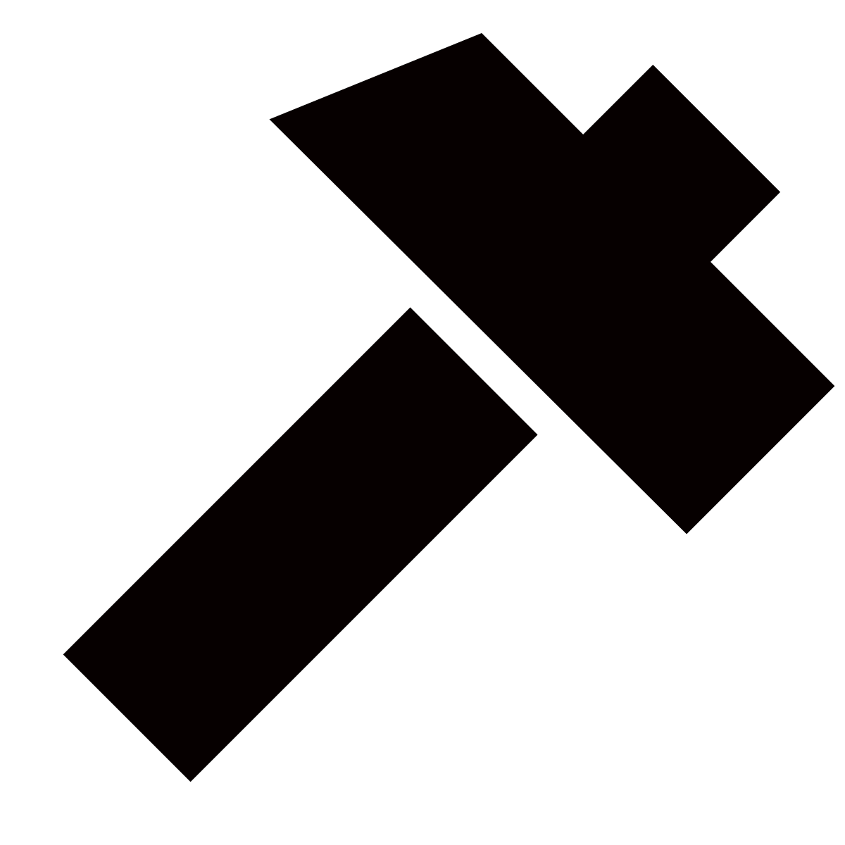 forma thin filled sharp style hammer icon