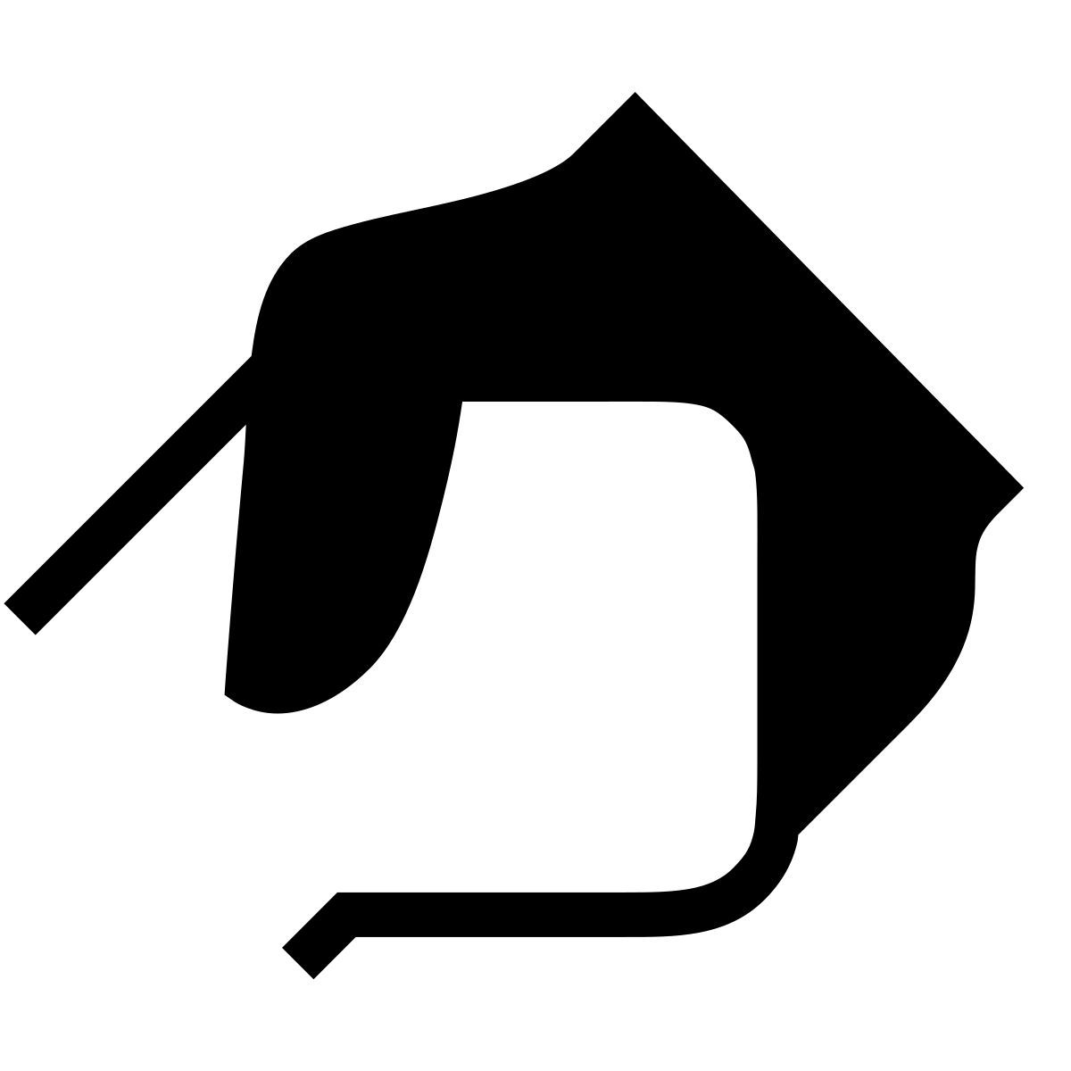 forma thin filled sharp style coup de main icon