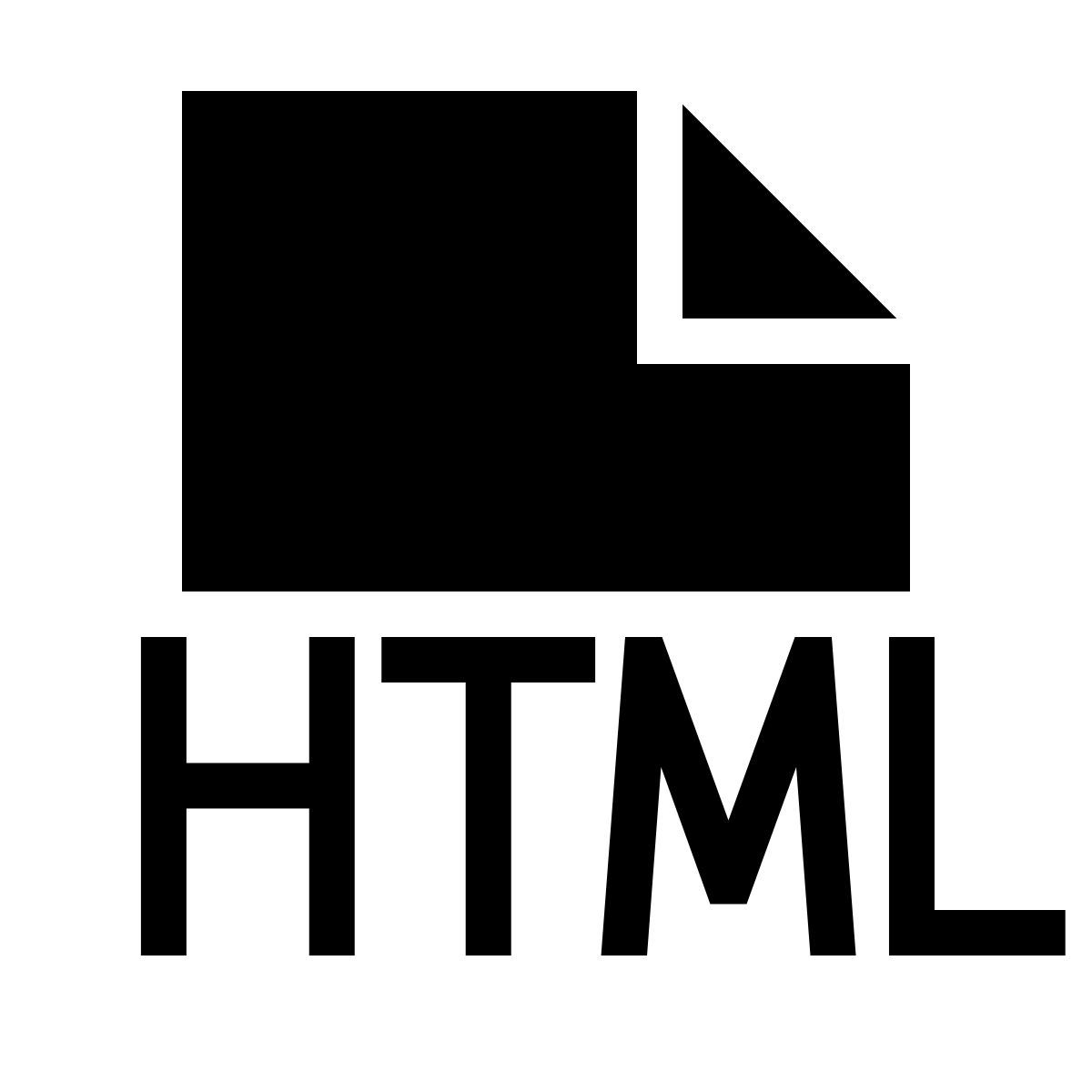 forma thin filled sharp style tipo de archivo html icon