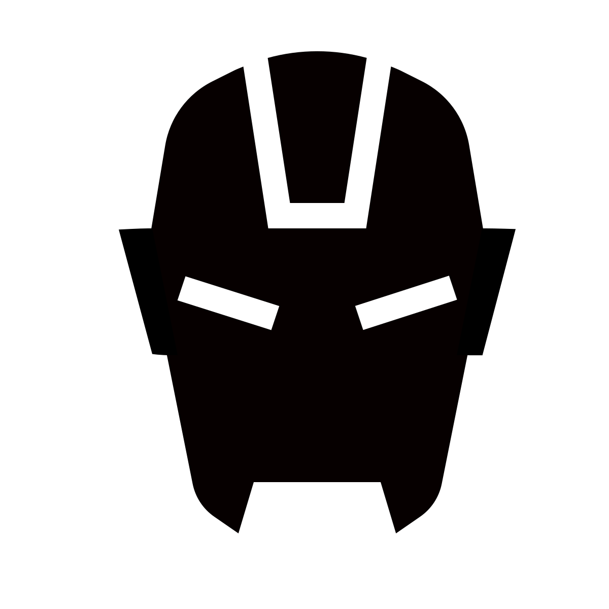 forma thin filled sharp style iron man icon