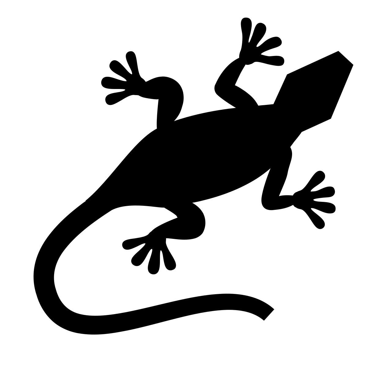forma thin filled sharp style lizard icon
