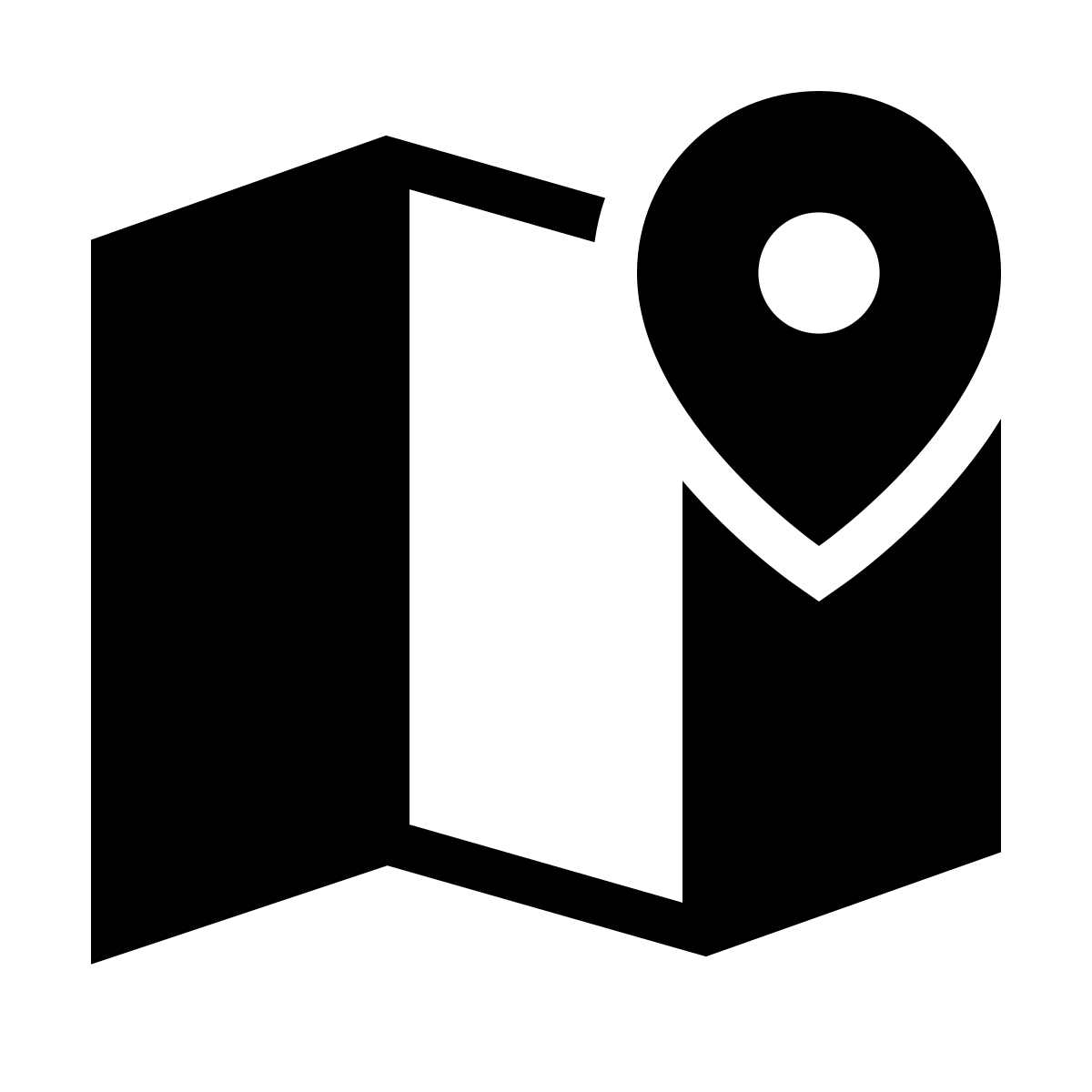 forma thin filled sharp style map marker icon