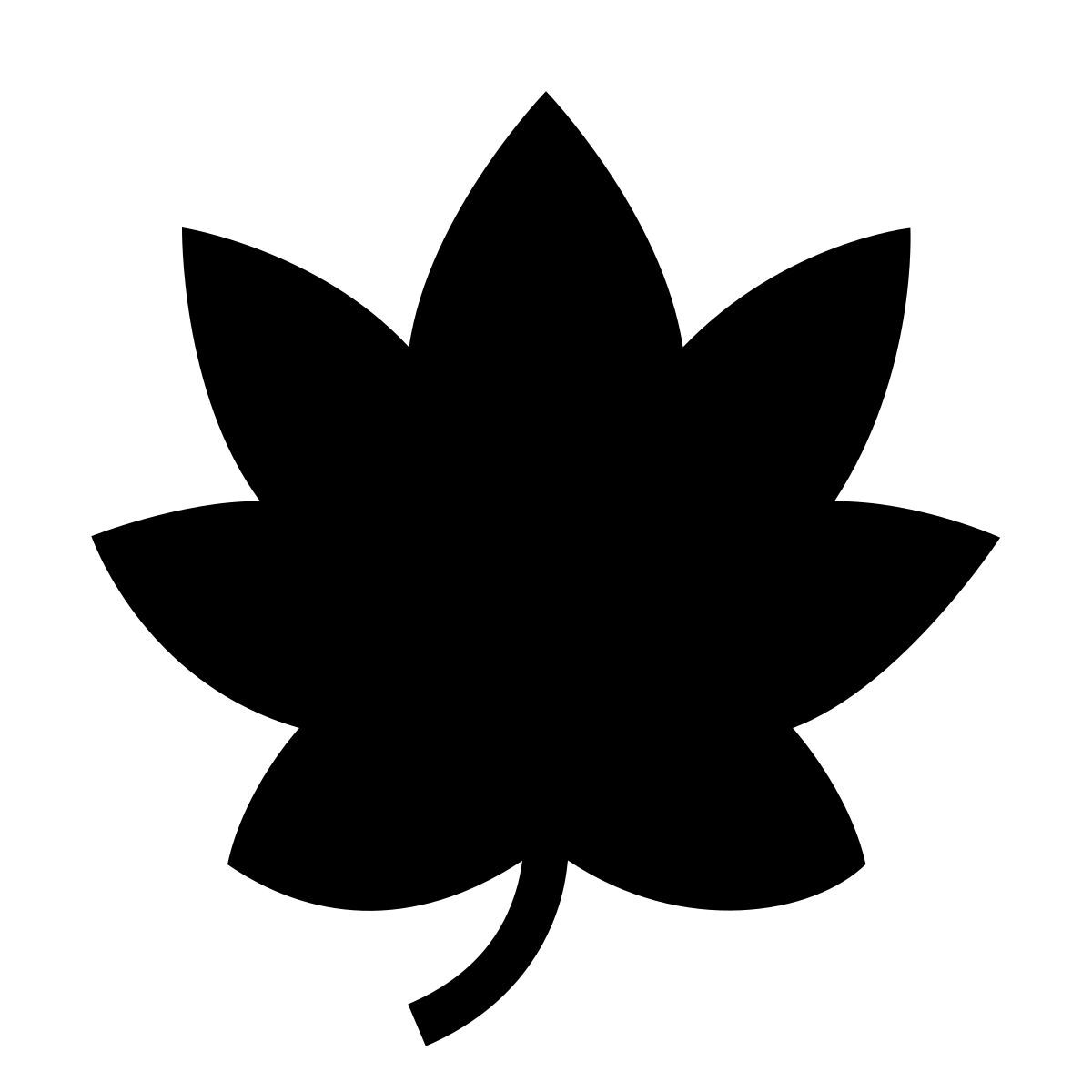 forma thin filled sharp style 大麻叶 icon
