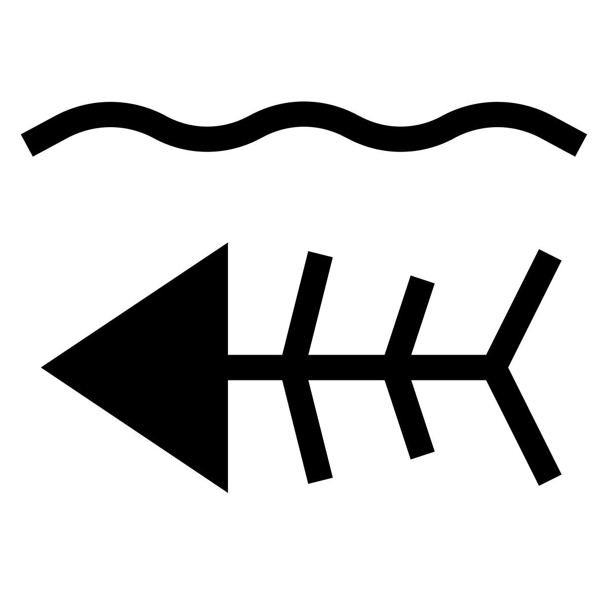 forma thin filled sharp style contaminacion marina icon