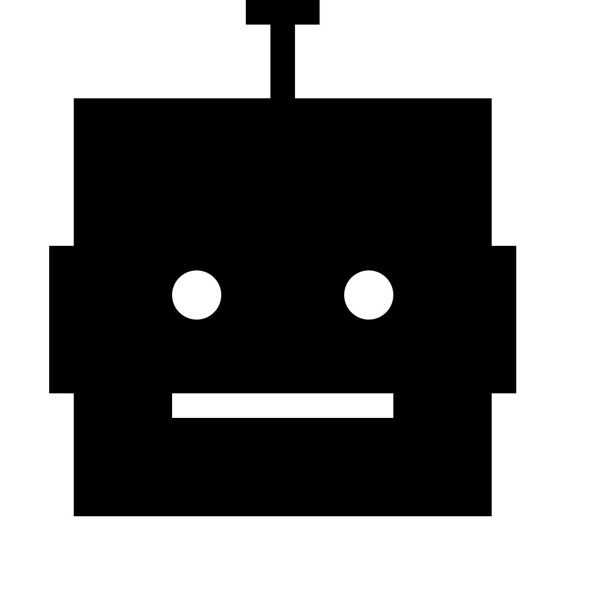 forma thin filled sharp style chat bot icon