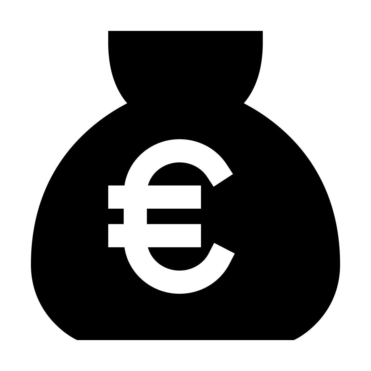 forma thin filled sharp style sacco di euro icon