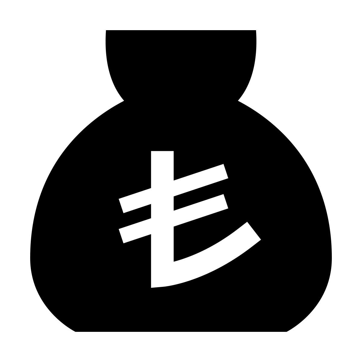 forma thin filled sharp style 钱袋子里拉 icon