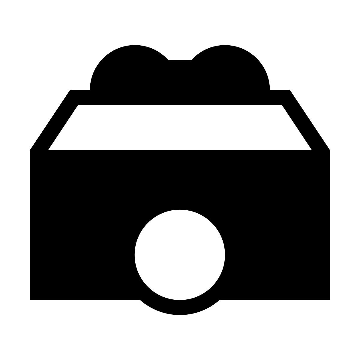 forma thin filled sharp style visión nocturna icon