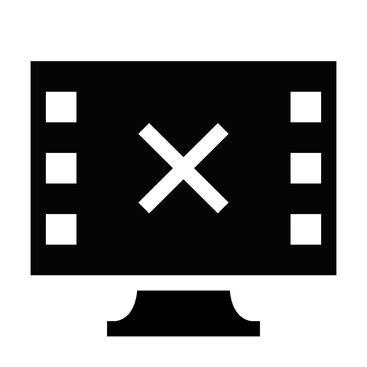 forma thin filled sharp style images vidéo non affichées icon